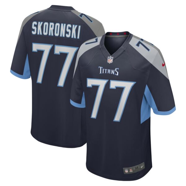 Men’s Tennessee Titans Peter Skoronski Nike Navy 2023 NFL Draft First Round Pick Game Jersey