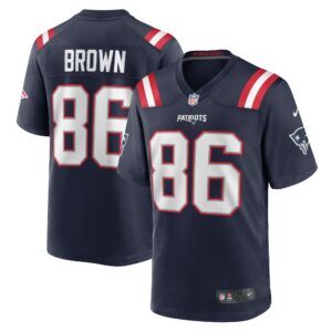 Men's New England Patriots Pharaoh Brown Nike Navy Team Game Jersey