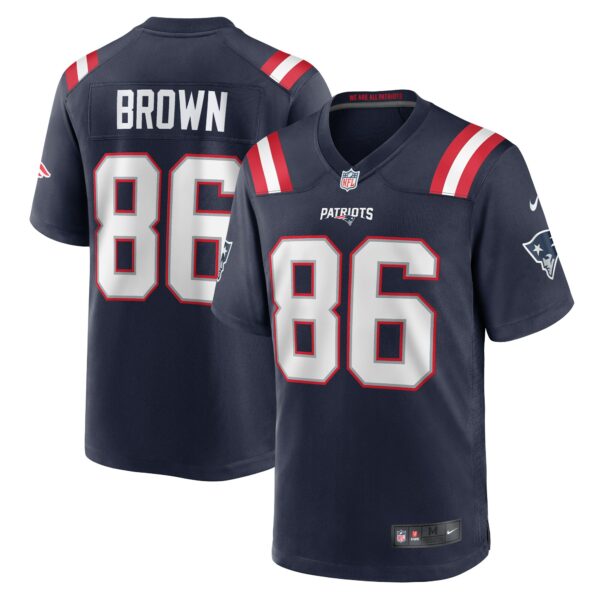 Men’s New England Patriots Pharaoh Brown Nike Navy Team Game Jersey