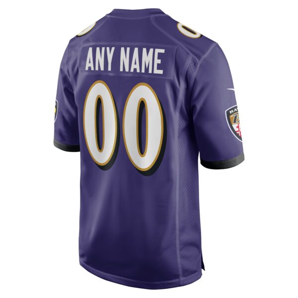 Men’s Baltimore Ravens Nike Purple Custom Game Jersey