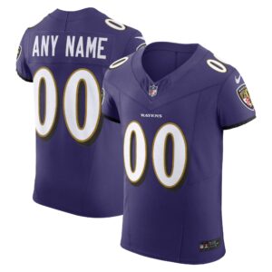 Men's Baltimore Ravens Nike Purple Vapor F.U.S.E. Elite Custom Jersey