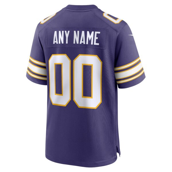 Men’s Minnesota Vikings Nike Purple Classic Custom Game Jersey