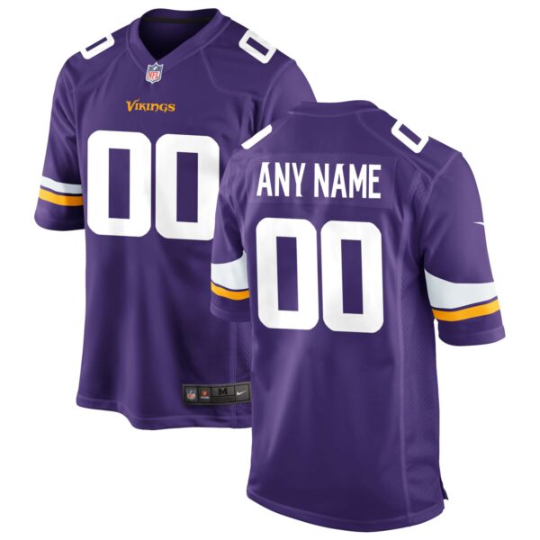 Men’s Minnesota Vikings Nike Purple Custom Game Jersey