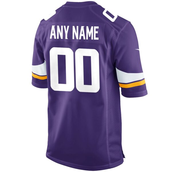 Men’s Minnesota Vikings Nike Purple Custom Game Jersey