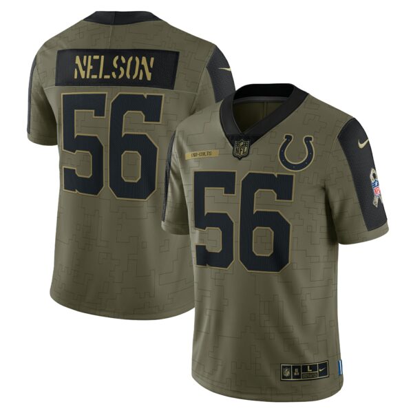 Men’s Indianapolis Colts Quenton Nelson Nike Olive 2021 Salute To Service Limited Player Jersey