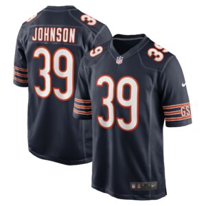 Men's Chicago Bears Quindell Johnson Nike Navy Team Game Jersey