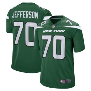 Men's New York Jets Quinton Jefferson Nike Gotham Green Team Game Jersey