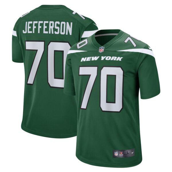 Men’s New York Jets Quinton Jefferson Nike Gotham Green Team Game Jersey