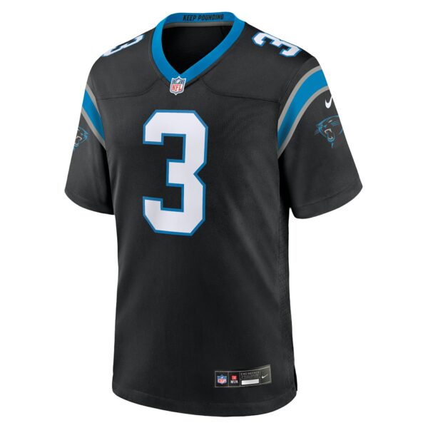 Men’s Carolina Panthers Raheem Blackshear Nike Black Team Game Jersey