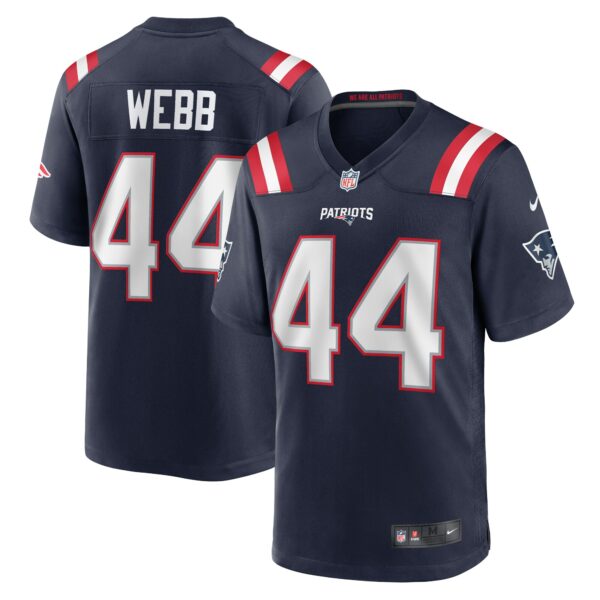 Men’s New England Patriots Raleigh Webb Nike Navy Home Game Player Jersey