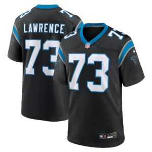 Men's Carolina Panthers Rashard Lawrence Nike Black Game Jersey