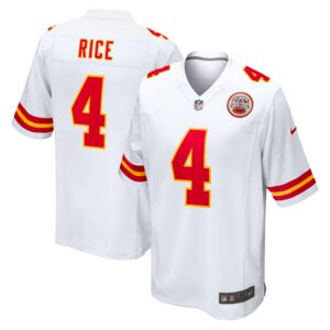 Men's Kansas City Chiefs Rashee Rice Nike White Game Jersey