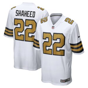 Men's New Orleans Saints Rashid Shaheed Nike White Alternate Game Jersey