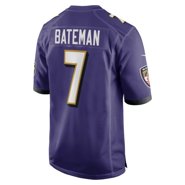 Men’s Baltimore Ravens Rashod Bateman Nike Purple Game Player Jersey