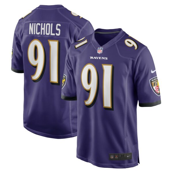 Men’s Baltimore Ravens Rayshad Nichols Nike Purple Game Player Jersey