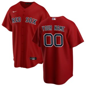 Men's Boston Red Sox Nike Red Alternate Replica Custom Jersey