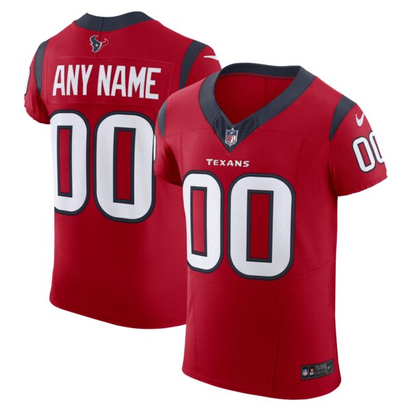 Men’s Houston Texans Nike Red Alternate Vapor F.U.S.E. Elite Custom Jersey