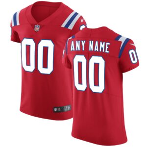 Men's New England Patriots Nike Red Vapor Untouchable Custom Elite Jersey