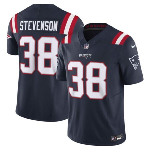 Men’s New England Patriots Rhamondre Stevenson Nike Navy Vapor F.U.S.E. Limited Jersey