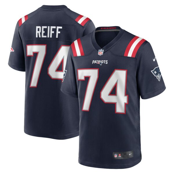 Men’s New England Patriots Riley Reiff Nike Navy Game Jersey