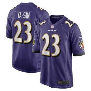 Men's Baltimore Ravens Rock Ya-Sin Nike Purple Game Jersey