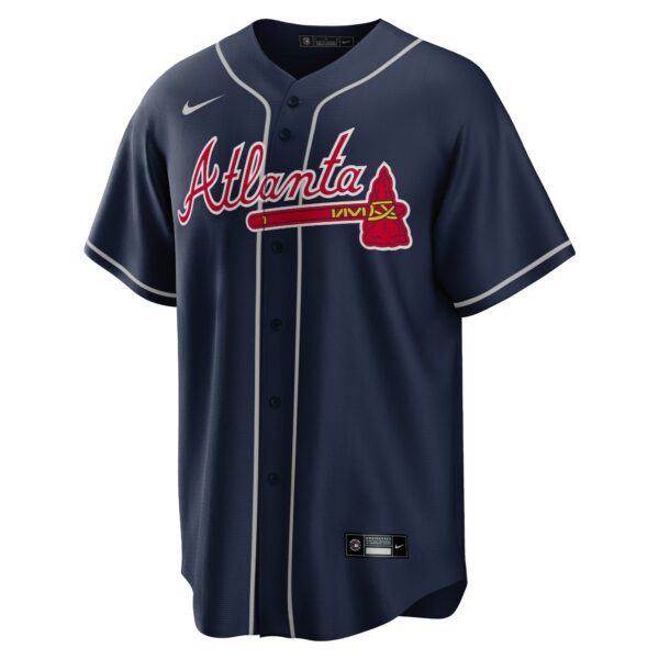 Men’s Atlanta Braves Ronald Acuna Jr. Nike Navy Alternate Replica Player Name Jersey