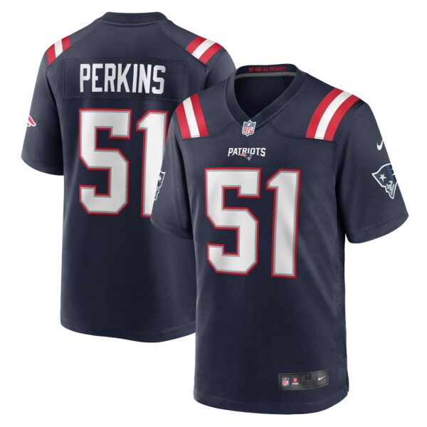 Men’s New England Patriots Ronnie Perkins Nike Navy Game Jersey