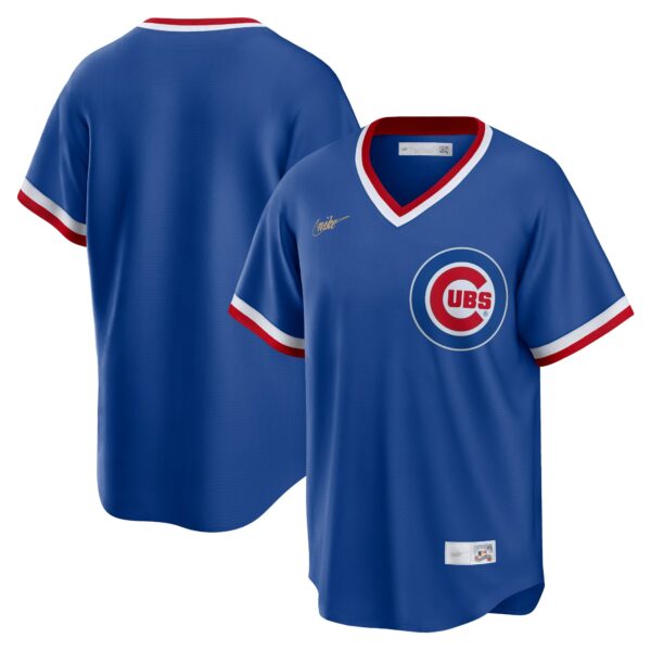 Men’s Chicago Cubs Nike Royal Road Cooperstown Collection Team Jersey