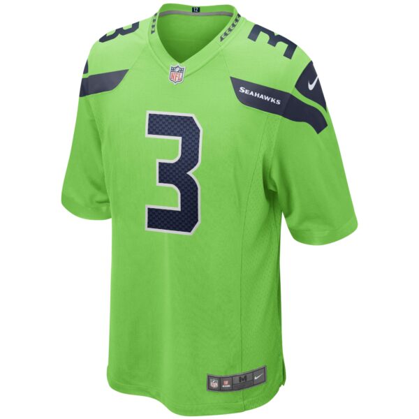 Men’s Seattle Seahawks Russell Wilson Nike Neon Green Alternate Game Jersey