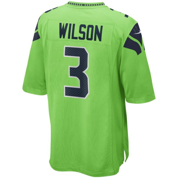 Men’s Seattle Seahawks Russell Wilson Nike Neon Green Alternate Game Jersey