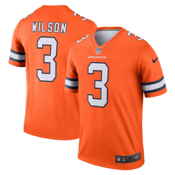 Men’s Denver Broncos Russell Wilson Nike Orange Alternate Legend Jersey