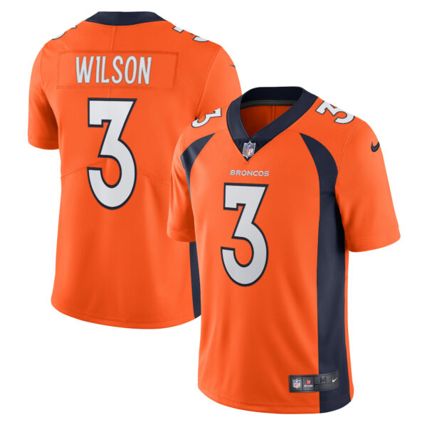 Men’s Denver Broncos Russell Wilson Nike Orange Team Vapor Limited Jersey