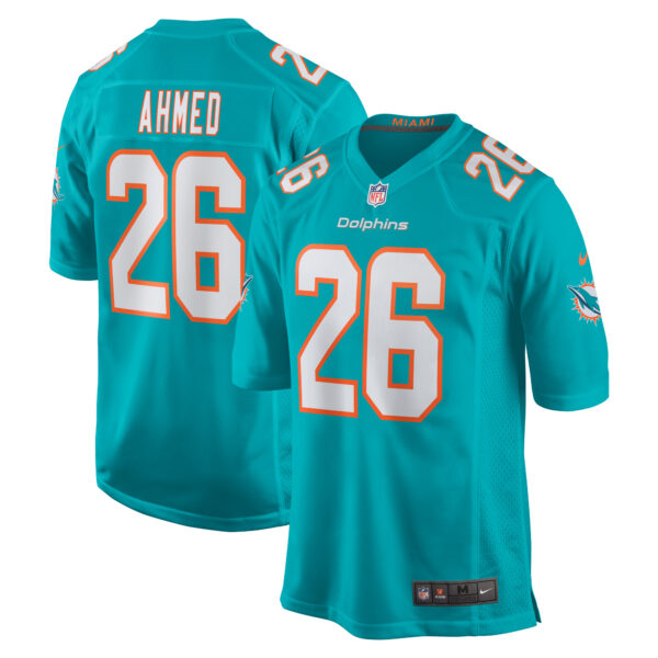 Men’s Miami Dolphins Salvon Ahmed Nike Aqua Game Jersey