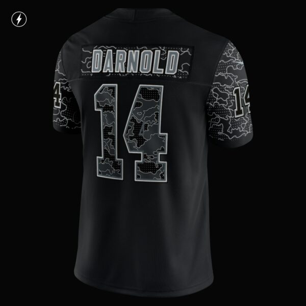 Men’s Carolina Panthers Sam Darnold Nike Black RFLCTV Limited Jersey