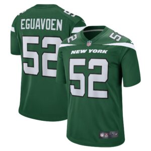 Men's New York Jets Sam Eguavoen Nike Gotham Green Game Jersey