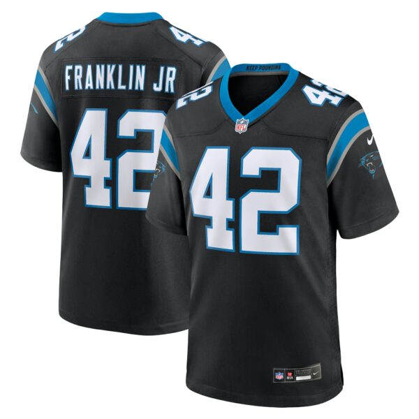 Men’s Carolina Panthers Sam Franklin Jr. Nike Black Team Game Jersey