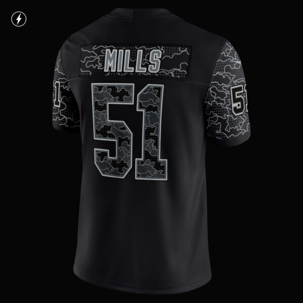 Men’s Carolina Panthers Sam Mills Nike Black Retired Player RFLCTV Limited Jersey