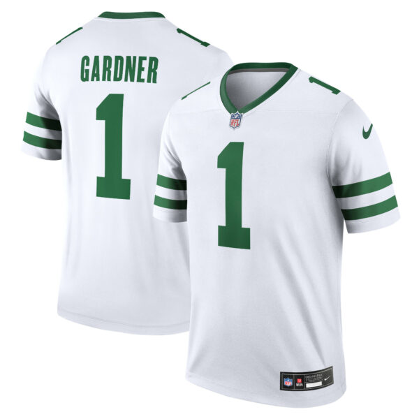 Men’s New York Jets Sauce Gardner Nike White Alternate Legend Jersey