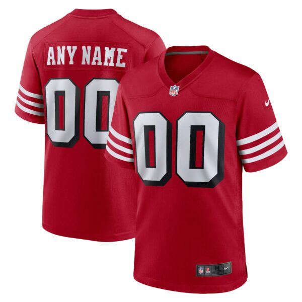 Men’s San Francisco 49ers Nike Scarlet Alternate Custom Game Jersey