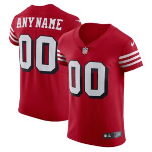 Men's San Francisco 49ers Nike Scarlet Alternate Vapor Elite Custom Jersey