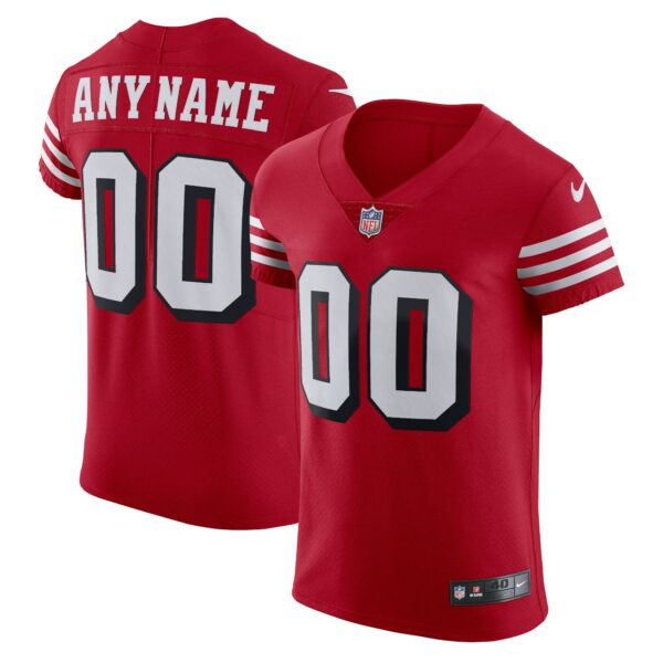 Men’s San Francisco 49ers Nike Scarlet Alternate Vapor Elite Custom Jersey