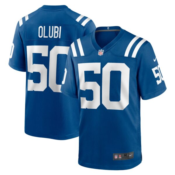 Men’s Indianapolis Colts Segun Olubi Nike Royal Game Player Jersey