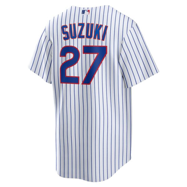 Men’s Chicago Cubs Seiya Suzuki Nike White Home Replica Jersey