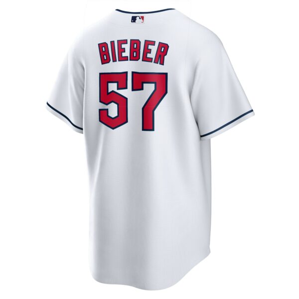 Men’s Cleveland Guardians Shane Bieber Nike White Replica Player Jersey