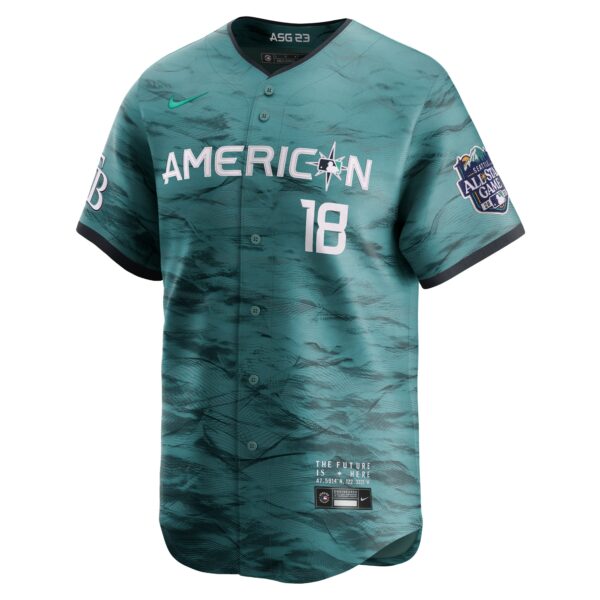 Men’s American League Shane McClanahan Nike Teal 2023 MLB All-Star Game Limited Player Jersey