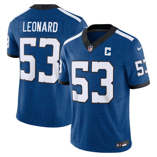 Men’s Indianapolis Colts Shaquille Leonard Nike Blue Vapor F.U.S.E. Limited Jersey