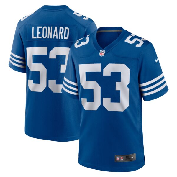 Men’s Indianapolis Colts Shaquille Leonard Nike Royal Alternate Game Jersey