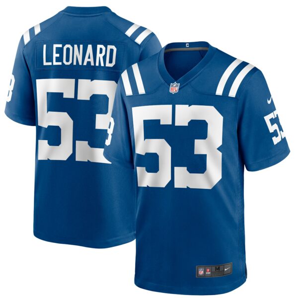 Men’s Indianapolis Colts Shaquille Leonard Nike Royal Game Jersey