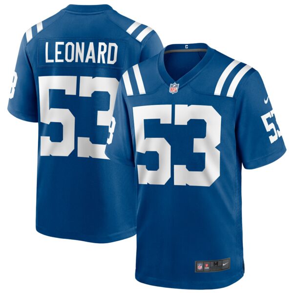 Men’s Indianapolis Colts Shaquille Leonard Nike Royal Game Player Jersey