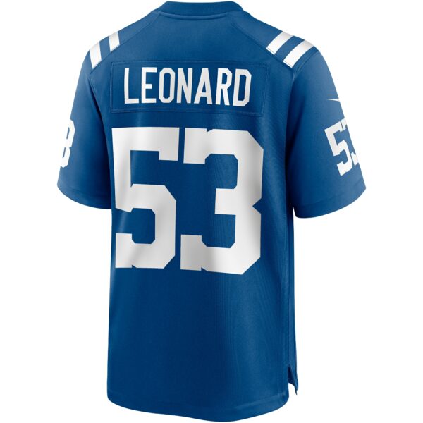 Men’s Indianapolis Colts Shaquille Leonard Nike Royal Game Player Jersey